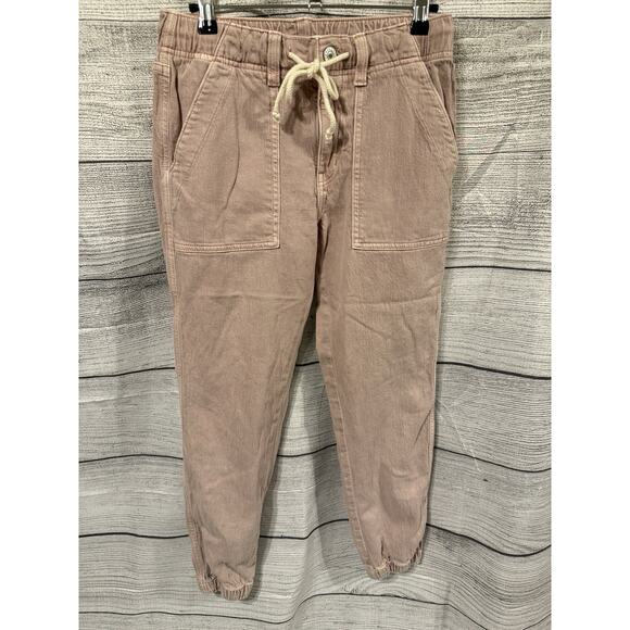 Women’s American Eagle Outfitters Tomgirl Utility Jogger Pants Drawstring Pink 2 - Picture 7 of 11